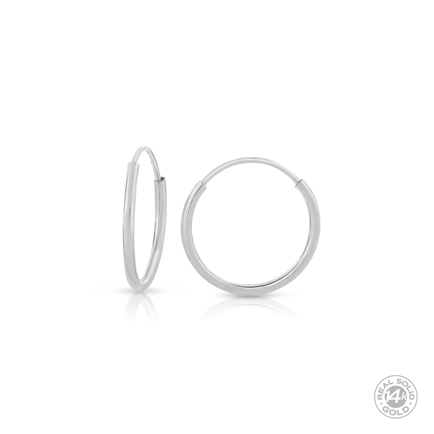 Tiny Hoop Earrings 14k Solid Gold