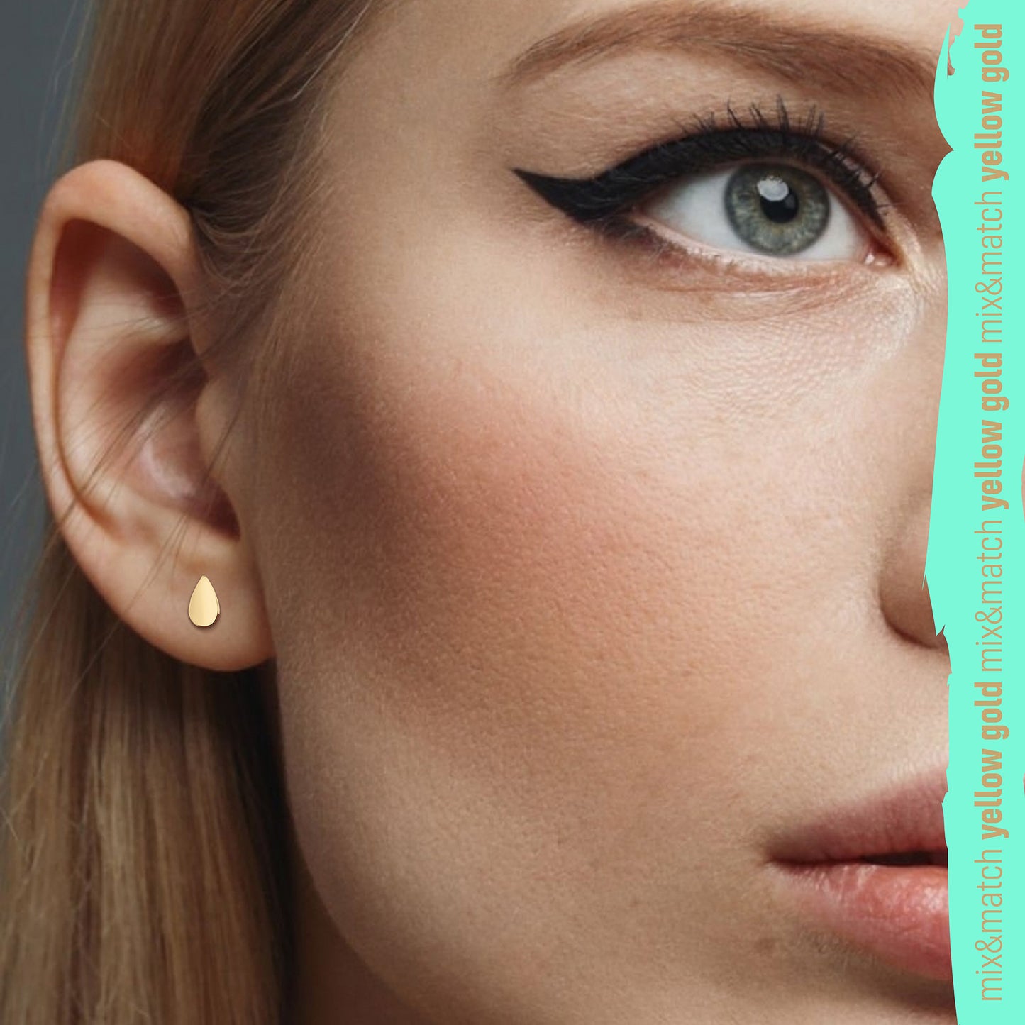 Raindrop Studs 14k Gold