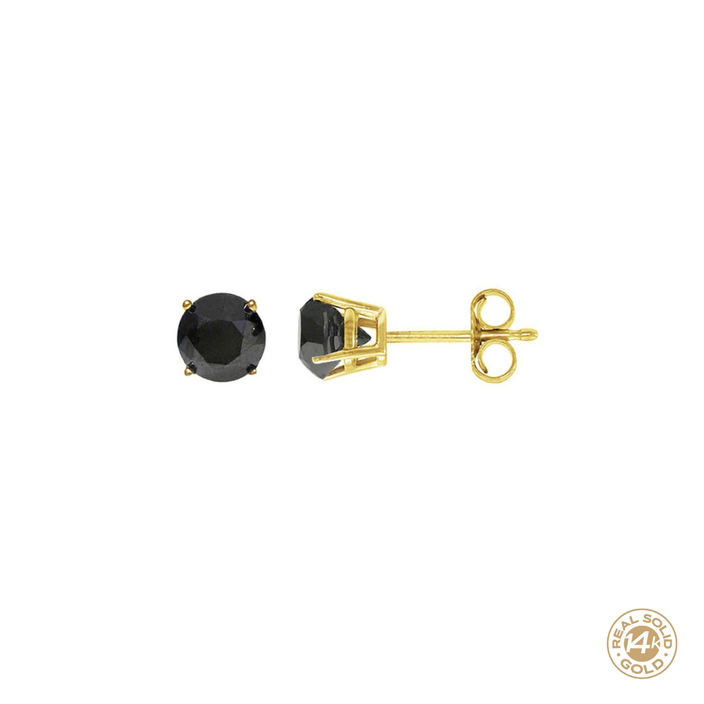 Black Diamond Stud Earrings