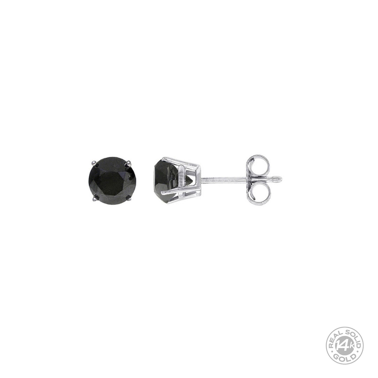 Black Diamond Stud Earrings
