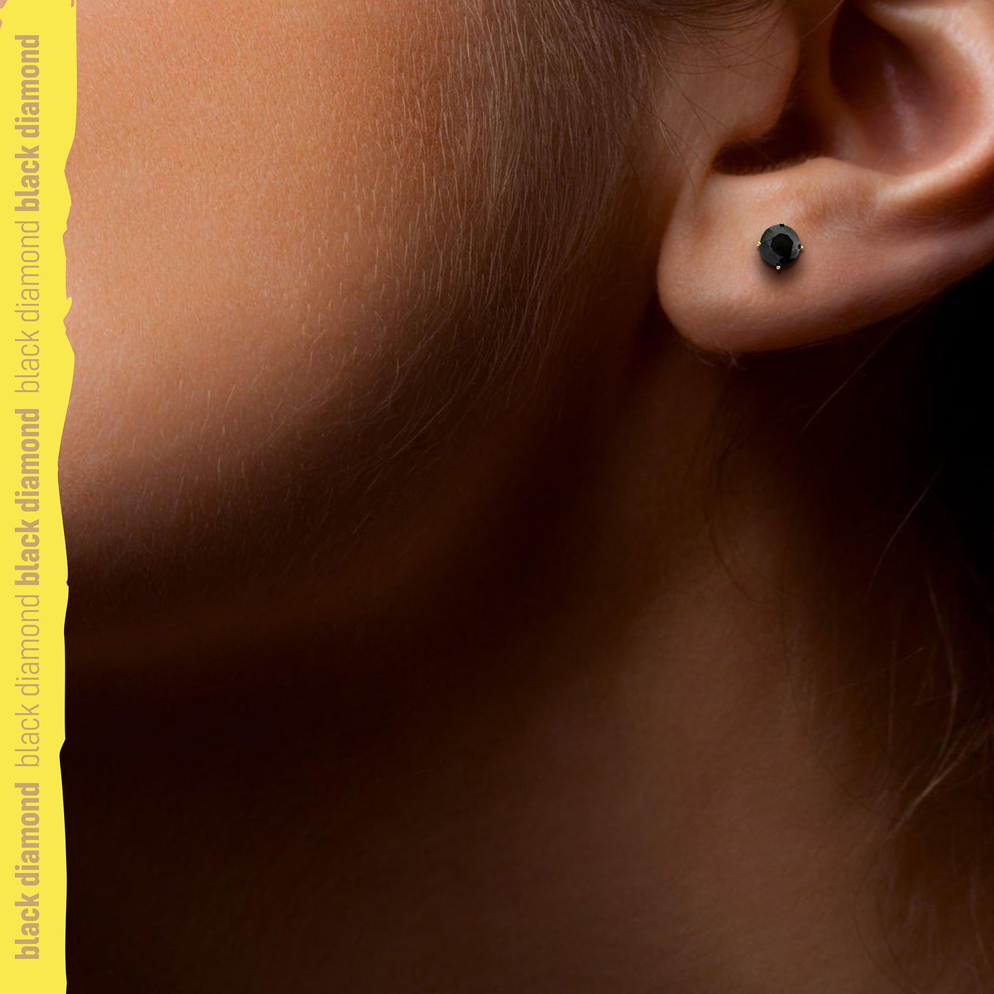 Black Diamond Stud Earrings