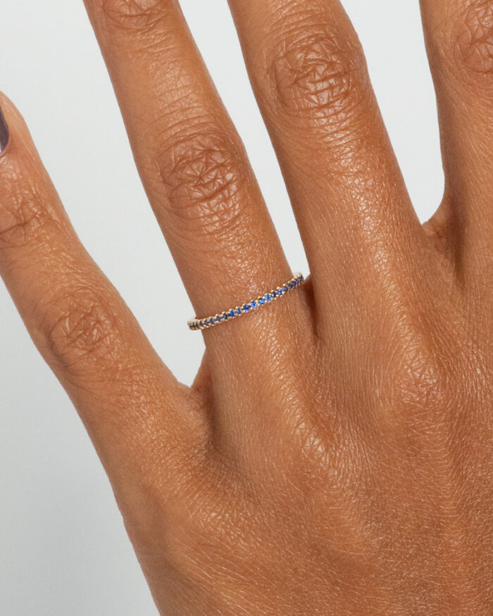 Skinny Blue Sapphire Eternity Band .25 CT