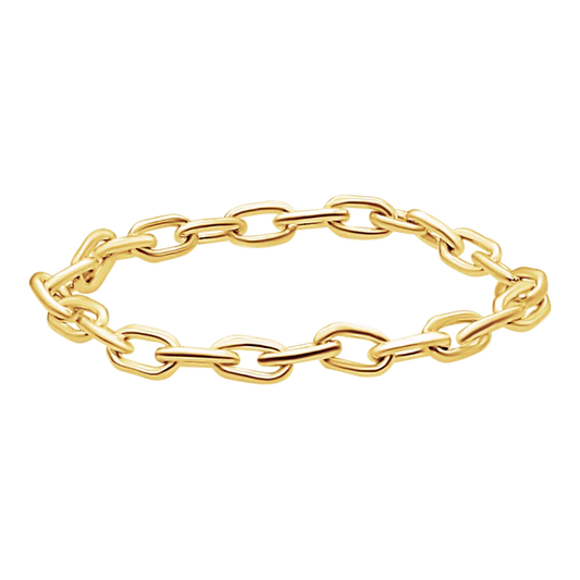 Skinny 2mm Chain Ring 14K