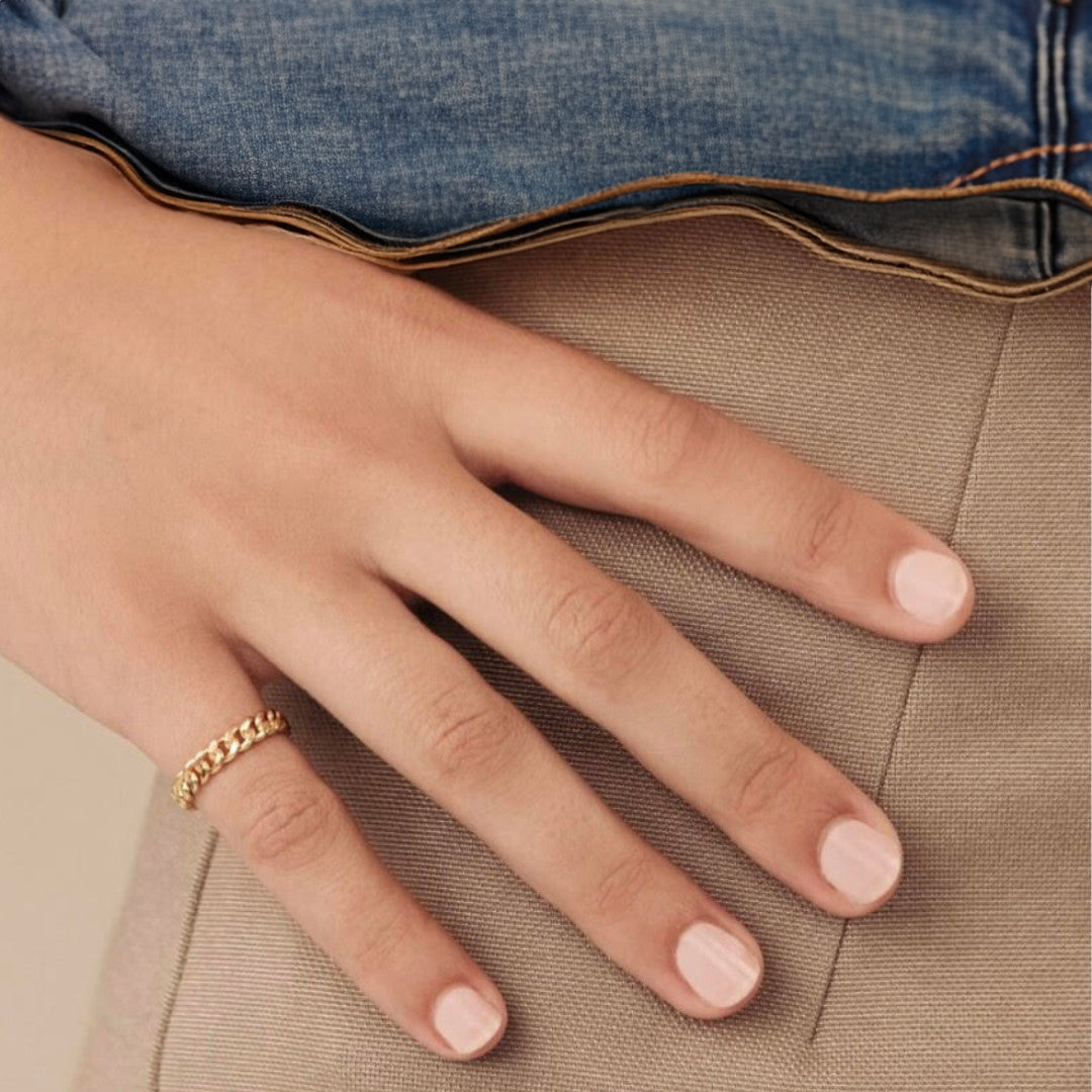 Cuban Curb Chain Ring 14K