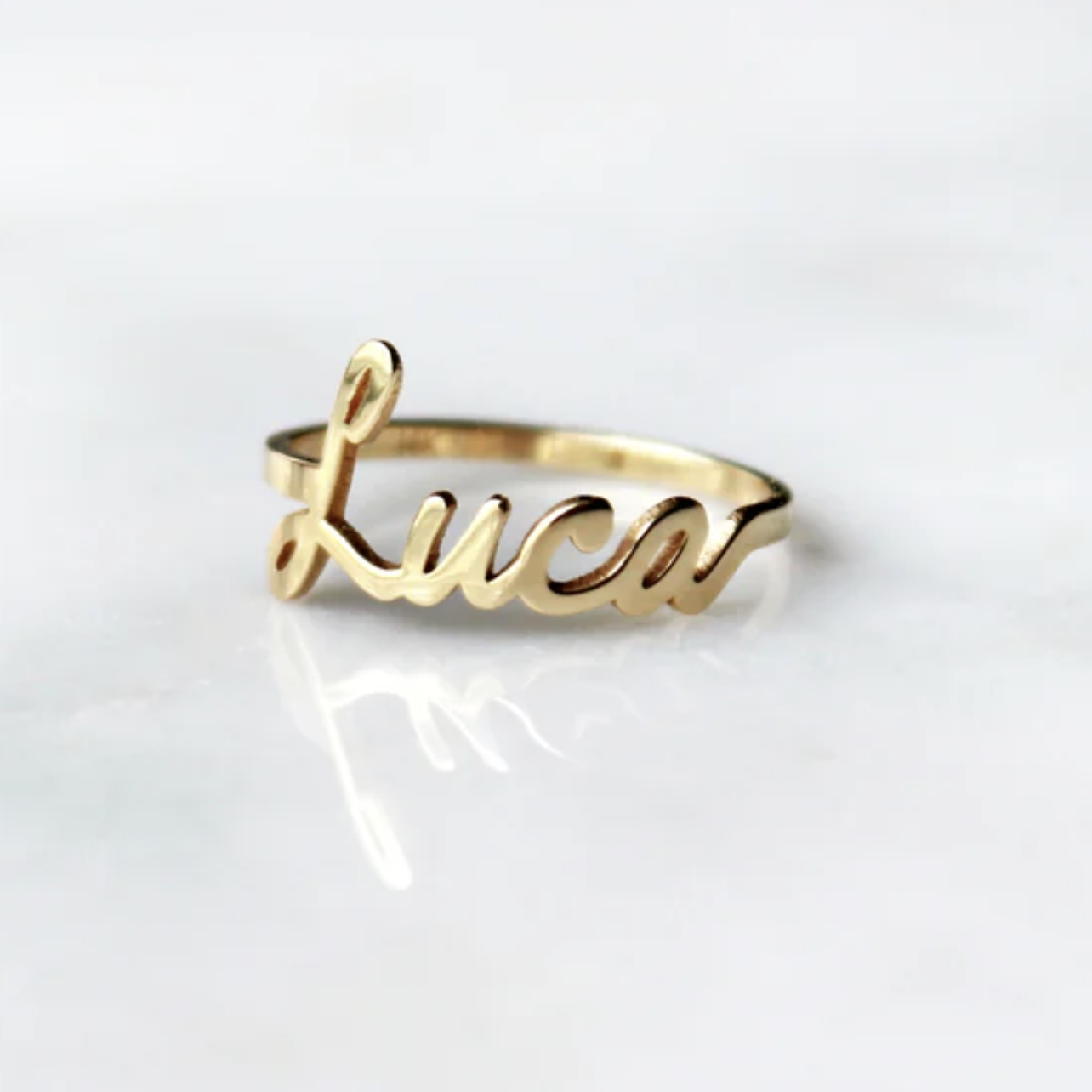 Freestyle Script Name Ring 14k