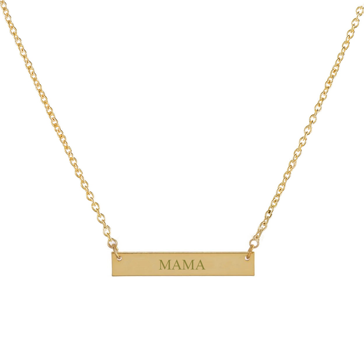 Mama Bar Necklace 14k