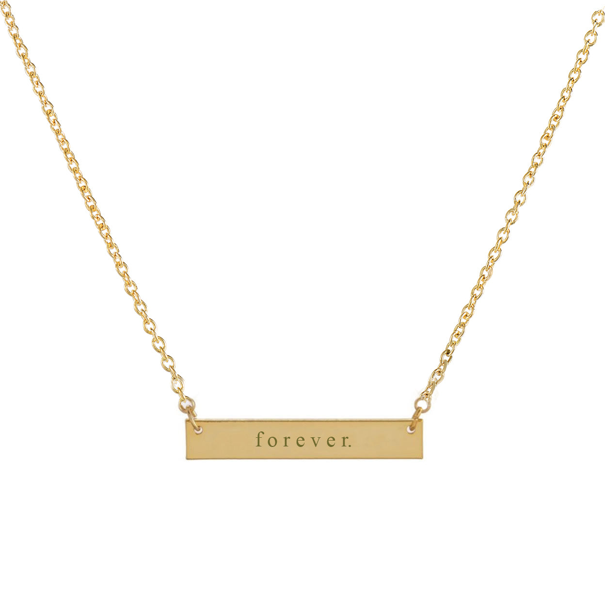 Forever Bar Necklace 14k