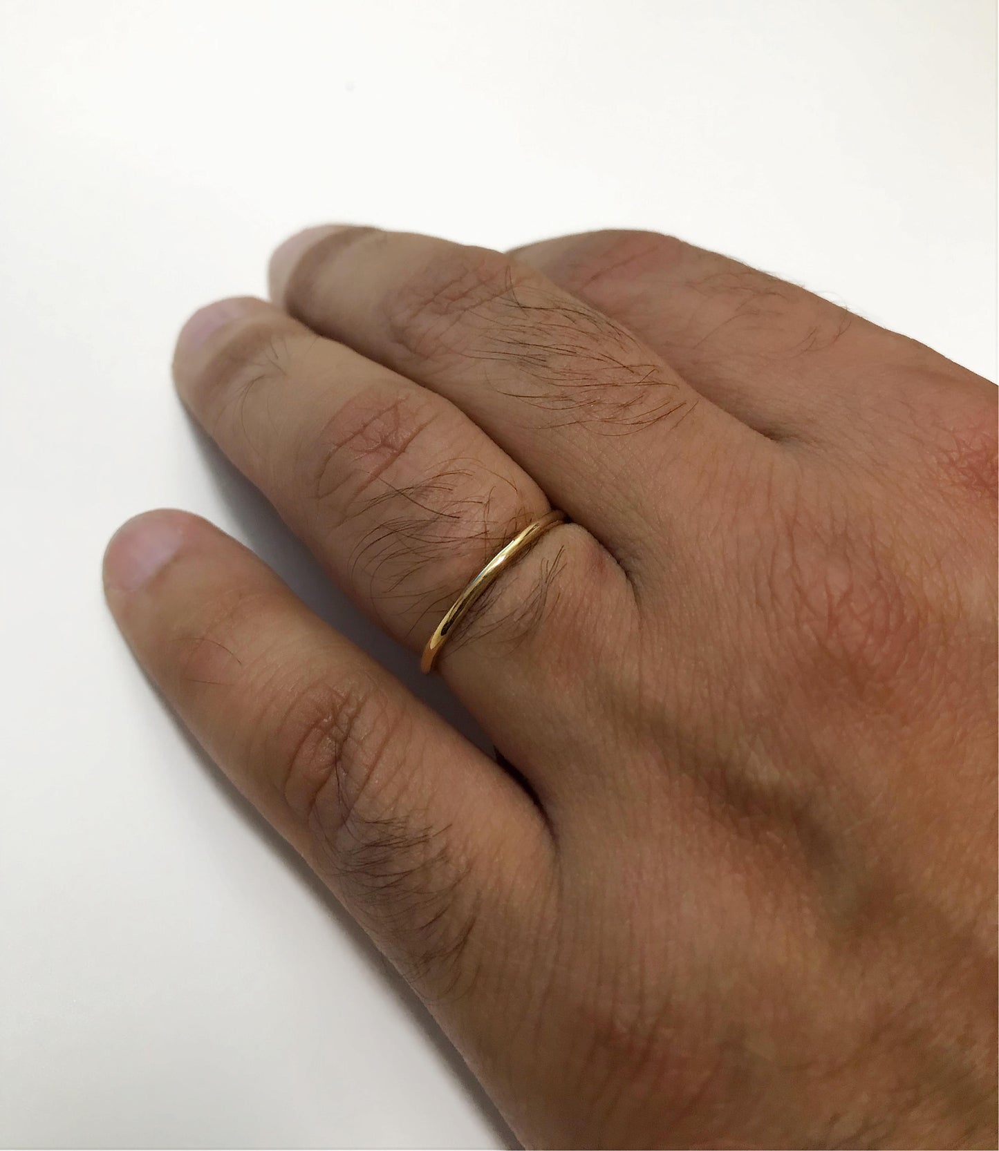 1.5mm Thin Gold Band - 14k Rose