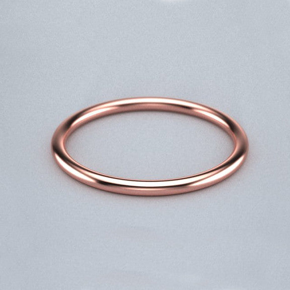 1.5mm Thin Gold Band - 14k Rose