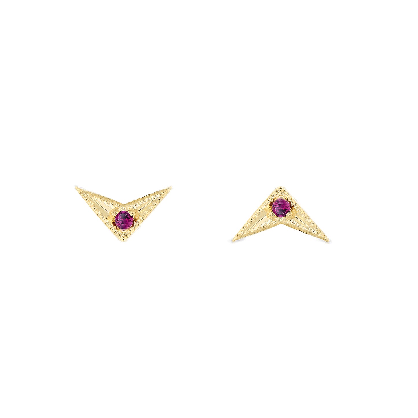 Arrow Ruby Earrings