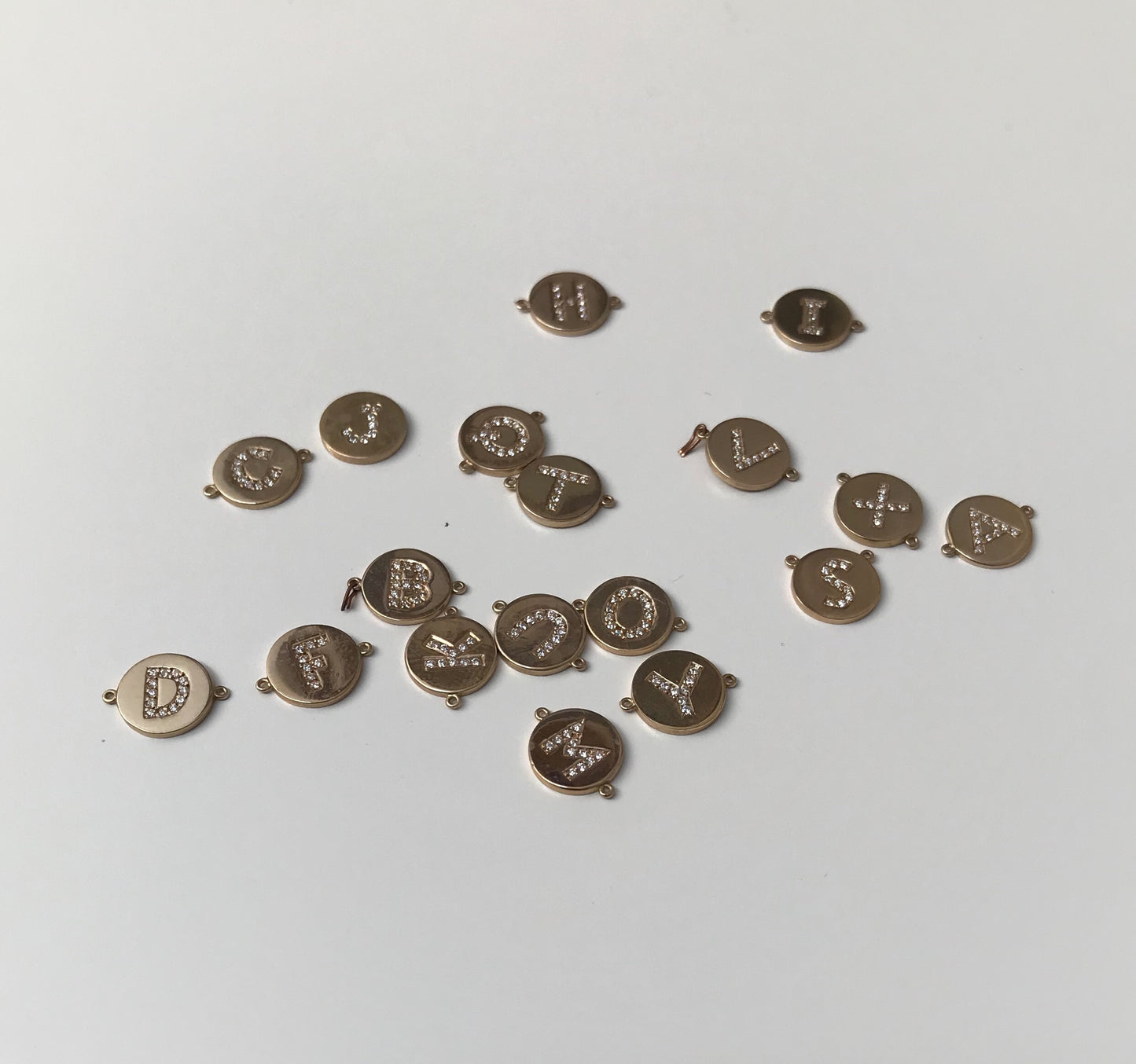 Diamond Letter Disc Necklace