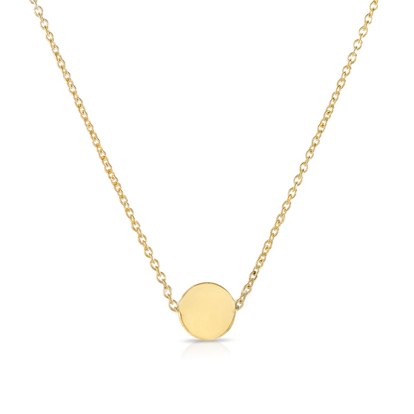 Personalized Mini Disc Necklace 14K