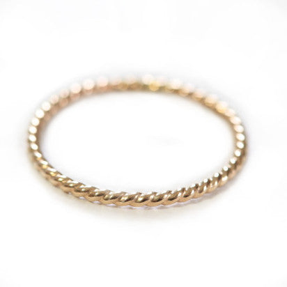 Twist Rope Ring 14k