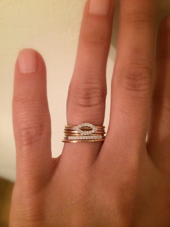 Diamond Bar Ring 14K White