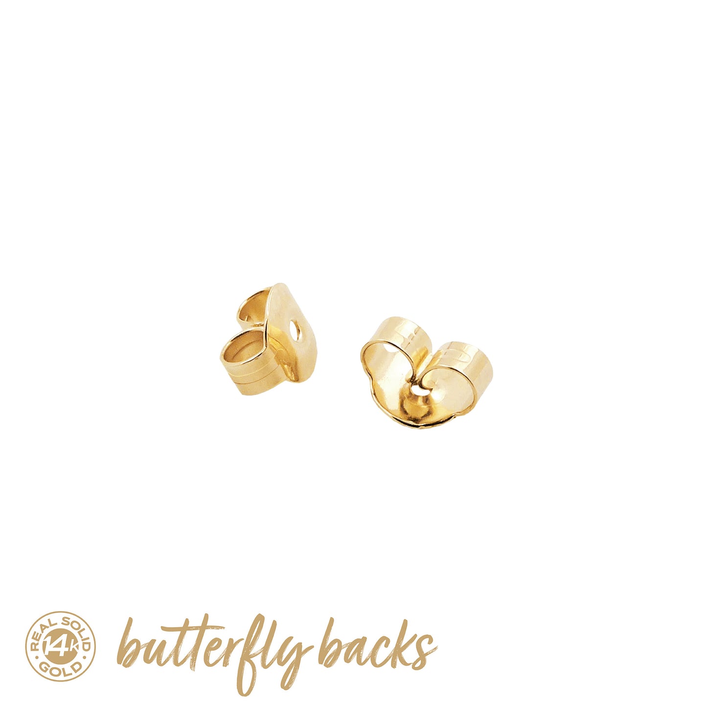Tiny Letter Initial Studs 14k