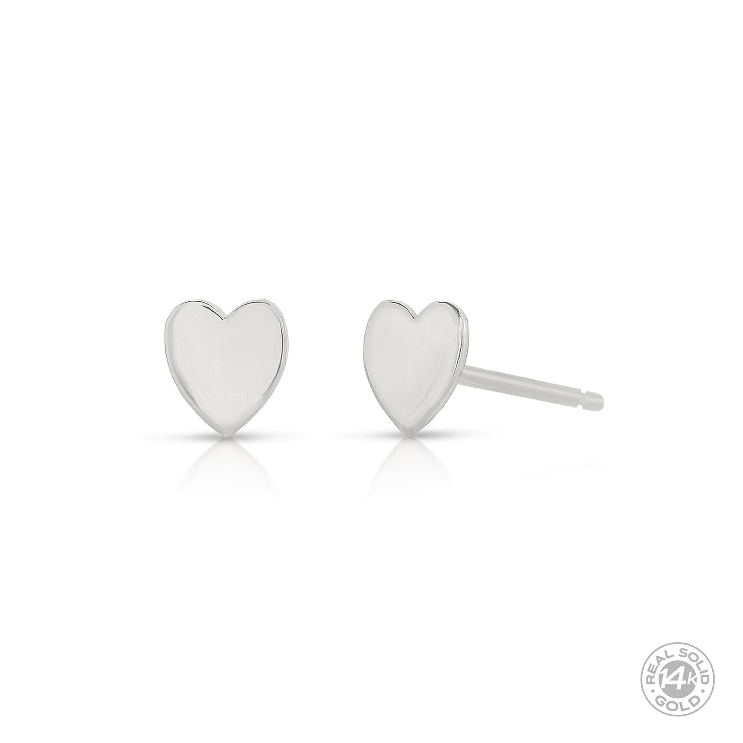 Tiny Heart Earrings 14k