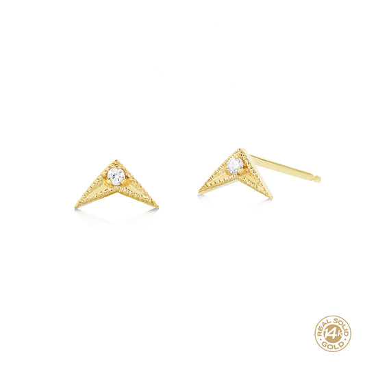 Diamond Arrow Earrings 14k