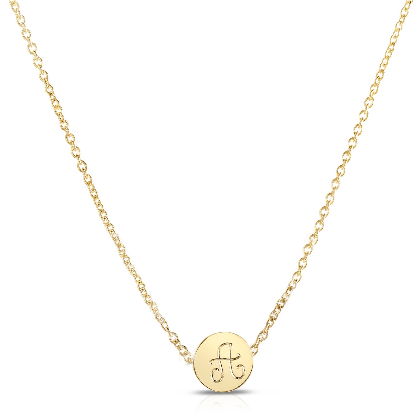 Personalized Mini Disc Necklace 14K