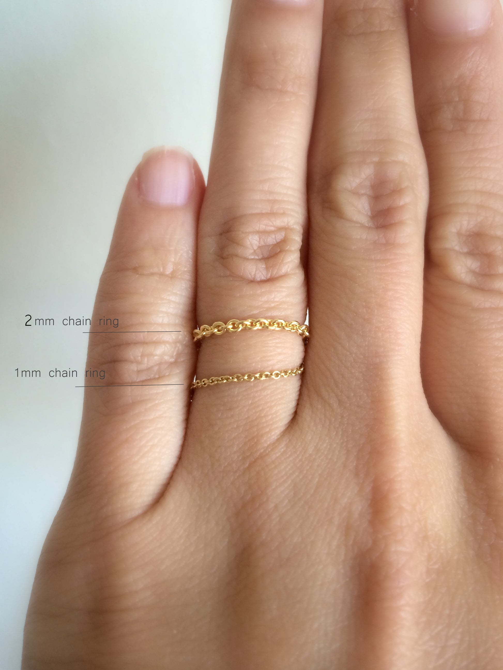 Skinny 2mm Chain Ring 14K – SUZAN DES
