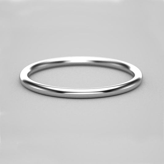 1.5mm Thin Gold Band - 14k White