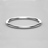 1.5mm Thin Gold Band - 14k White Gold