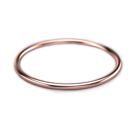 1mm Thin Gold Band - 14k Rose