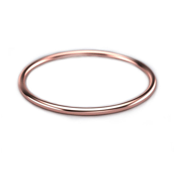 1mm Thin Gold Band - 14k Rose Gold