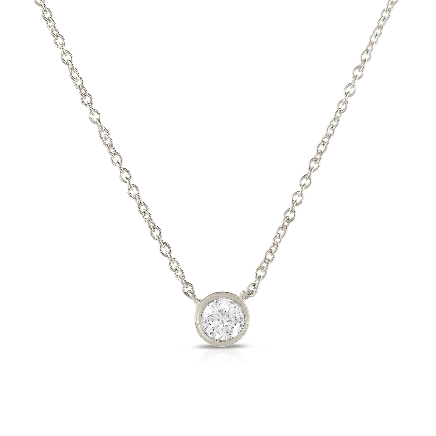 Diamond Solitaire Bezel Necklace