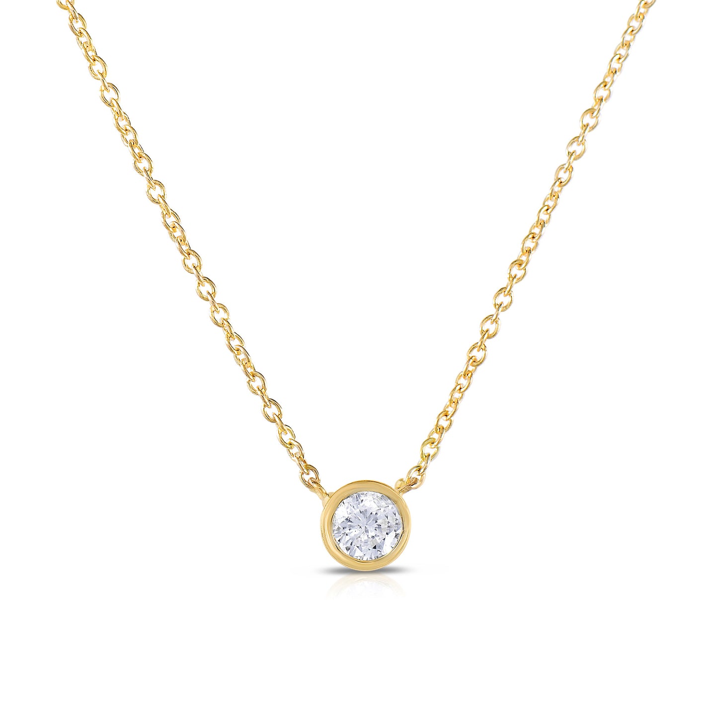 Diamond Solitaire Bezel Necklace
