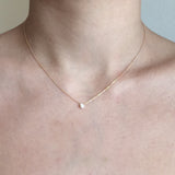 Diamond Solitaire Bezel Necklace .10 CT