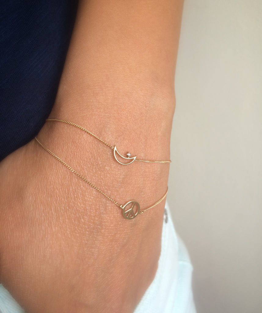 Peace Bracelet 14k Gold
