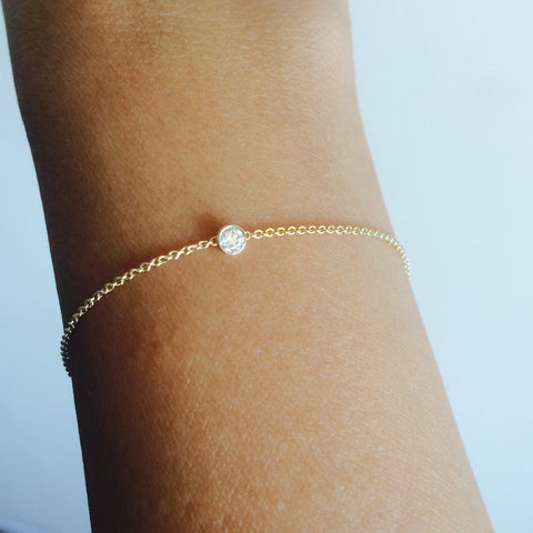 Diamond Bezel Bracelet .10 CT
