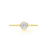 Diamond Chain Ring .10 CT - Yellow Gold