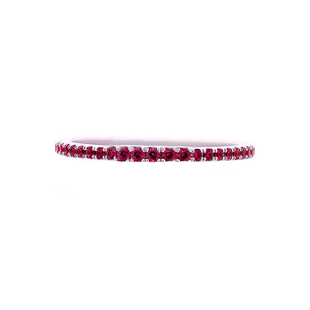 Skinny Ruby Eternity Ring .25 CT