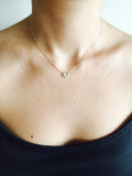 Diamond Initial Disc Necklace