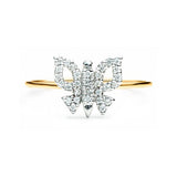 Diamond Butterfly Ring 14K