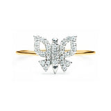 Diamond Butterfly Ring 14K