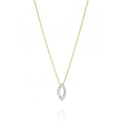 Diamond Leaflet Necklace 14k