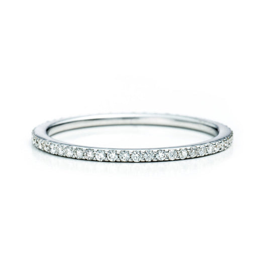 Micro Diamond Eternity Band 14K