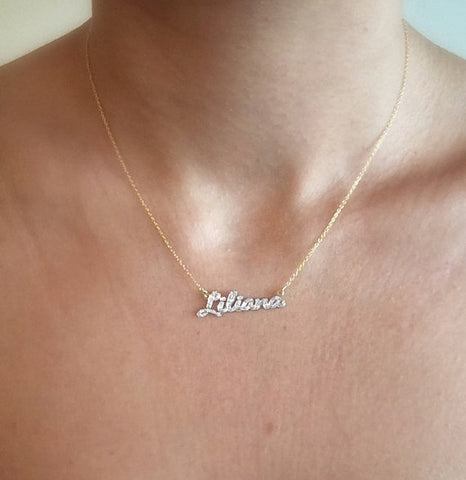 Freestyle Diamond Name Necklace