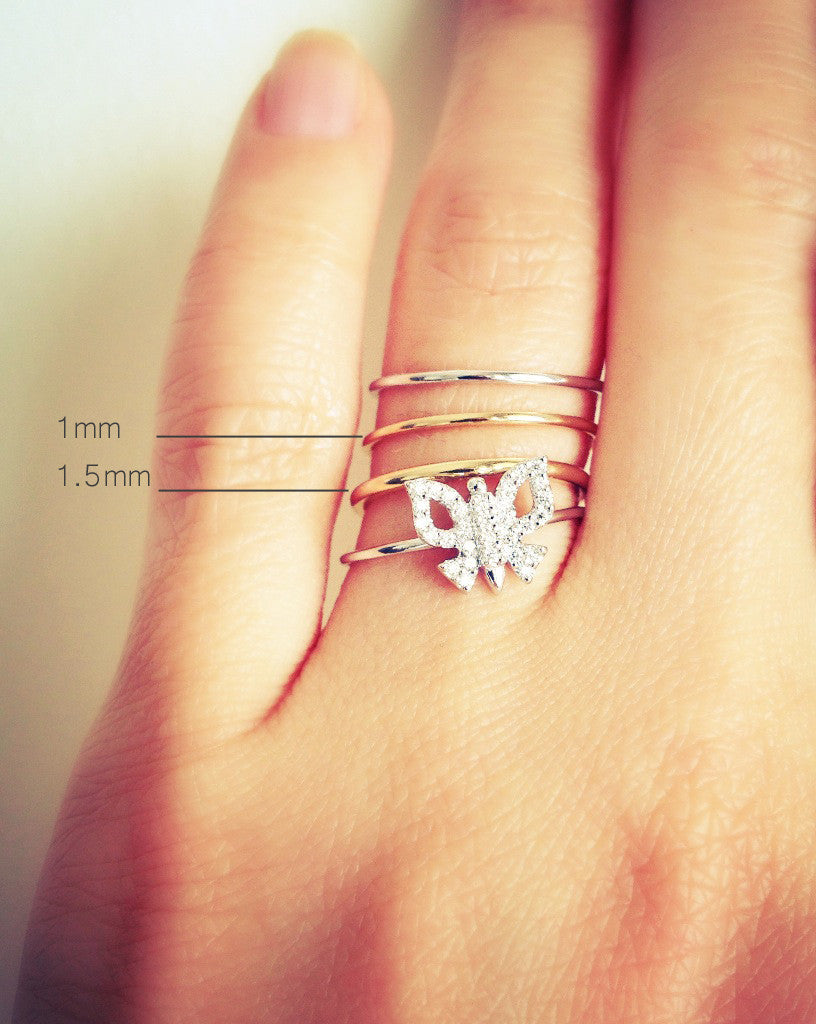 1.5mm Thin Gold Band - 14k Yellow